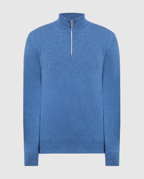 Brunello Cucinelli Синій светр з кашеміру M2200124