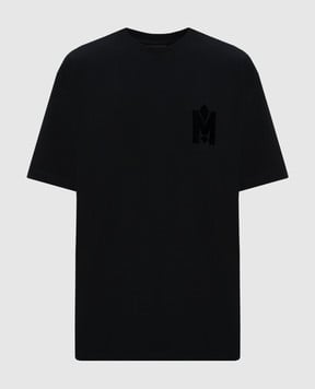 Mackage Чорна футболка Tee з фактурною емблемою TEEw