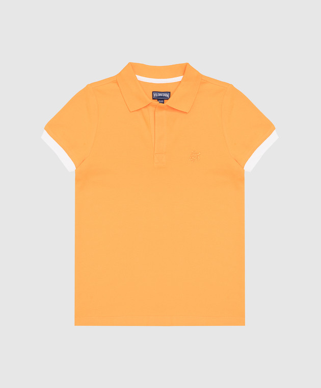 Vilebrequin Pantin orange polo shirt for children PNTU3N00