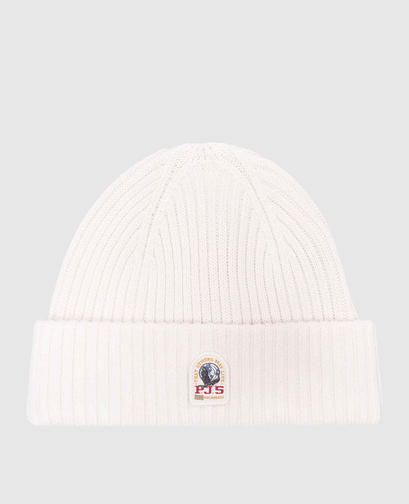 White Rib Hat with logo patch