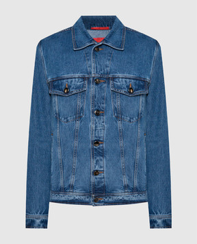 ISAIA Синя джинсова куртка GBD001DJ123