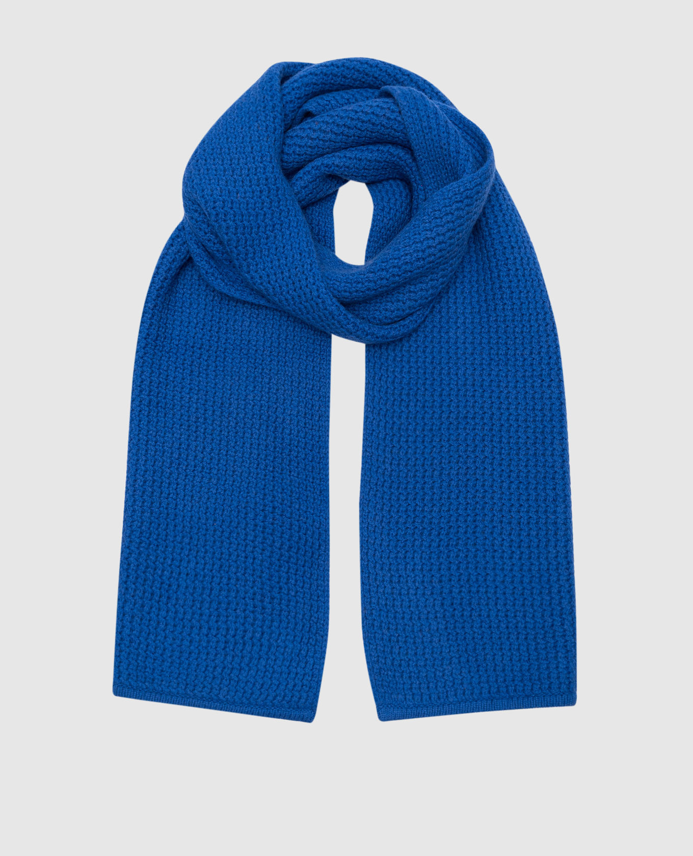 Синий шарф из шерсти