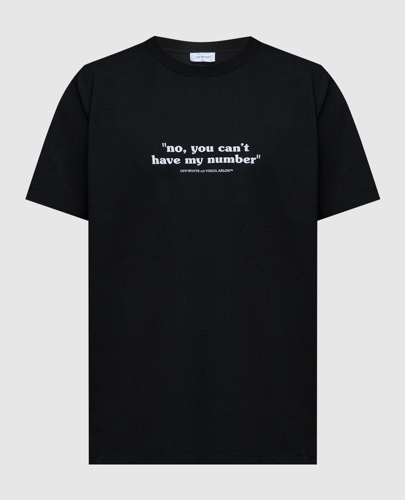 Black t-shirt with a quote print