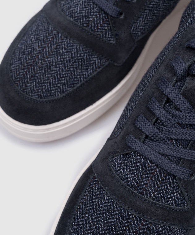 Loro Piana Синие комбинированные кеды Newport Walk FAN4436 изображение 5