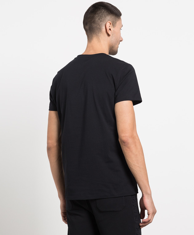 Balmain Black t-shirt with textured logo AH1EF000BB20 изображение 4