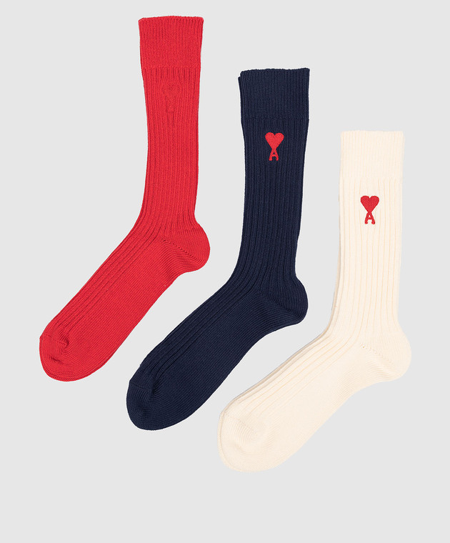 Ami Paris Набор носков с логотипом USC606379 изображение 2