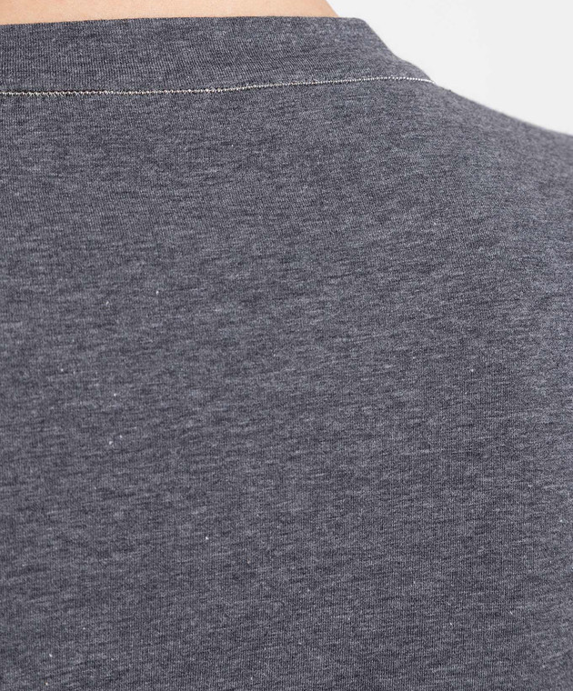 Brunello Cucinelli Gray longsleeve with monil chain MPT18B0107 image 5