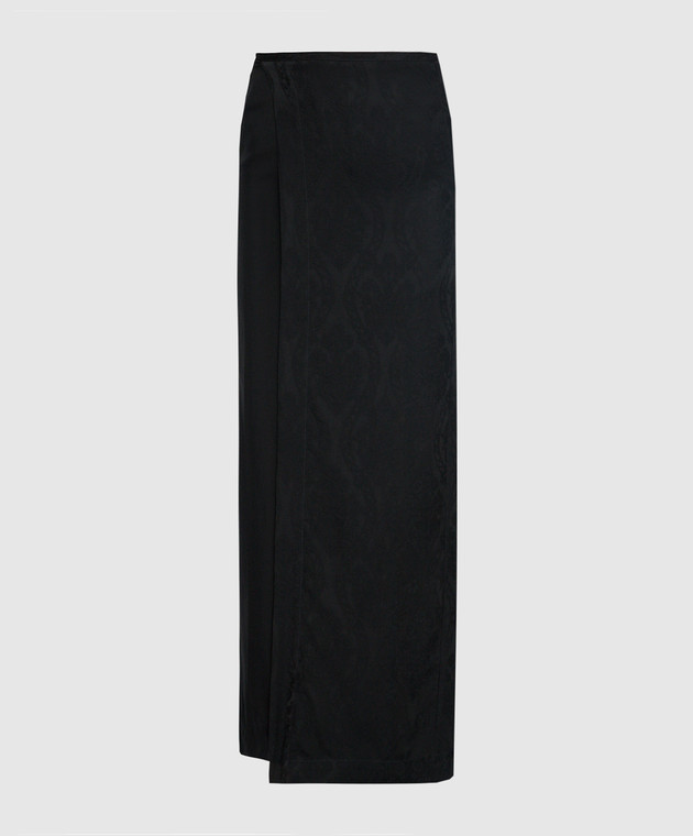 UMA WANG Gino black jacquard skirt for smell UW2011