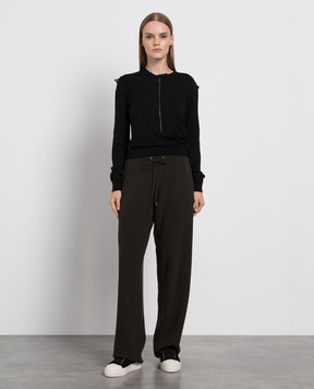 Tom Ford Темно-зеленые брюки из кашемира PAK054YAX427