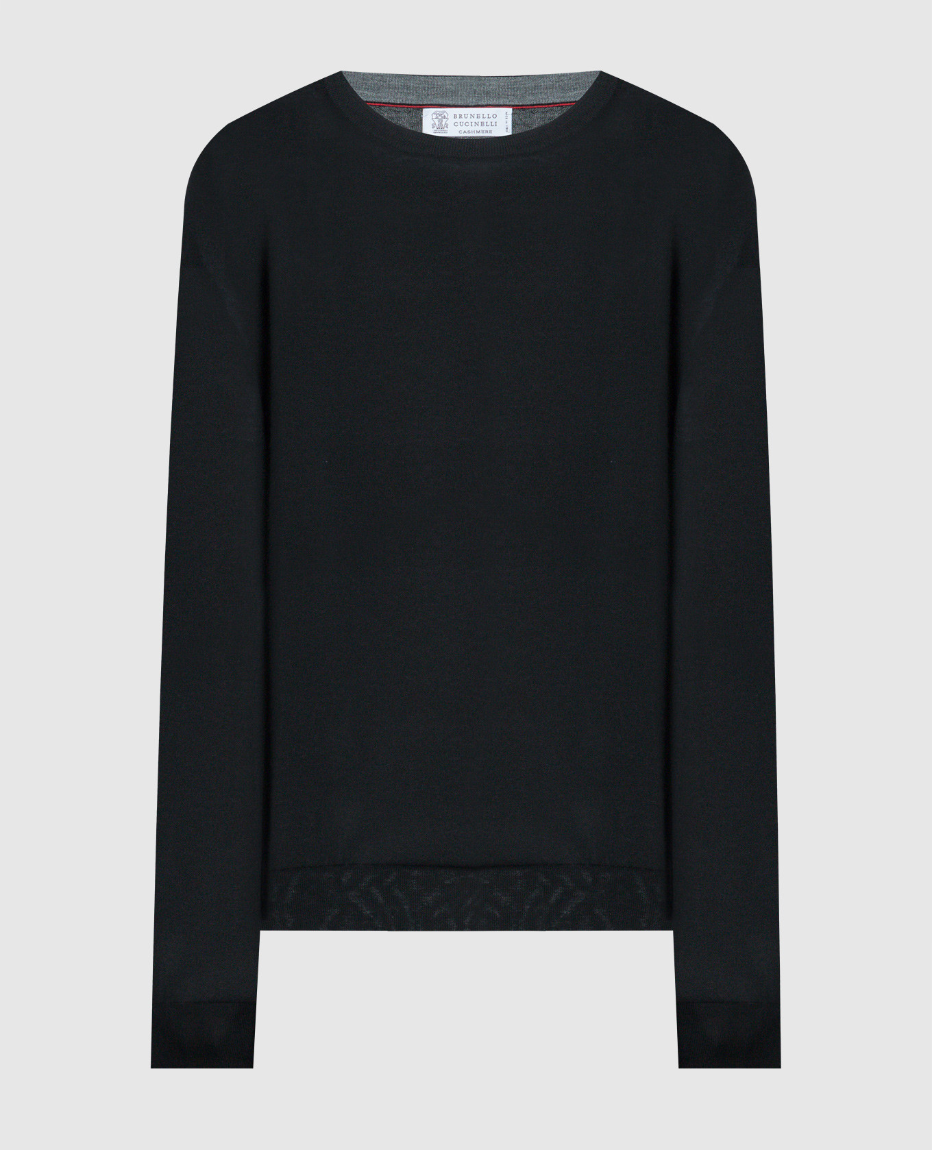 Black wool and cashmere jumper