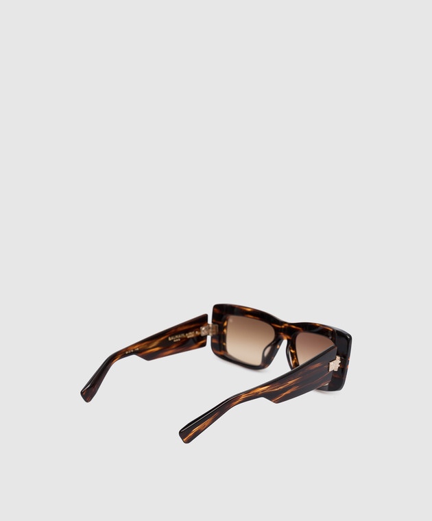 Balmain Envie logo sunglasses in brown BPS140B54 изображение 3