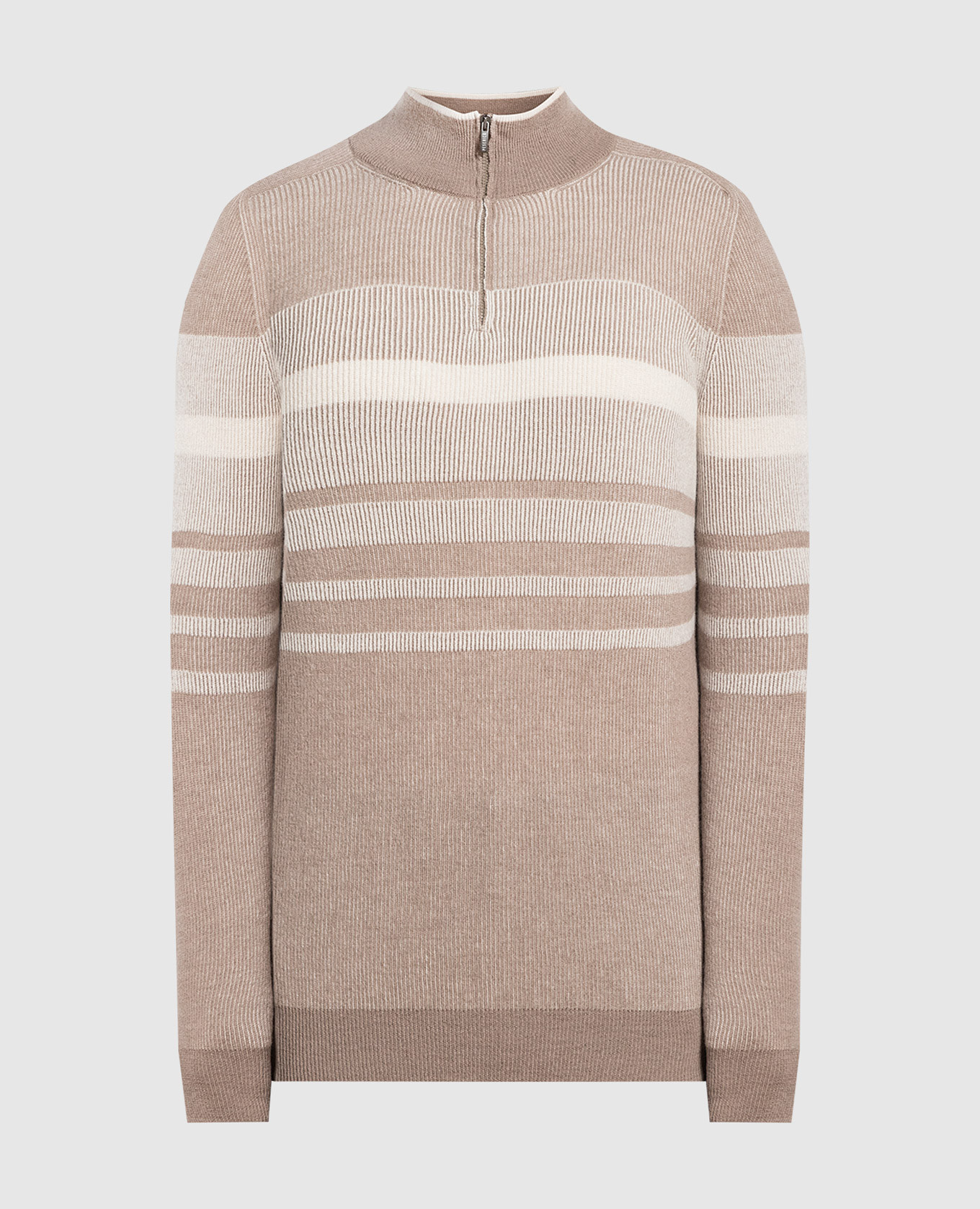 Beige wool and cashmere jumper
