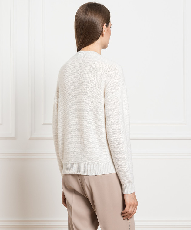 Peserico White wool, silk and cashmere sweater S99026F059190B image 4