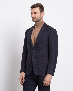 Canali Синий блейзер в клетку CF0175920272