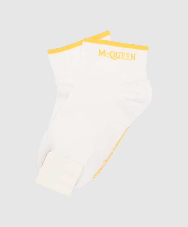 Alexander McQueen Шкарпетки з контрастним візерунком логотипу 6453763D14Q зображення 2