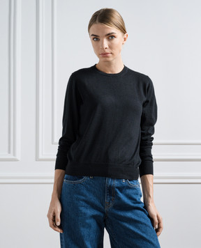 Allude Чорний джемпер з кашеміру 23570003
