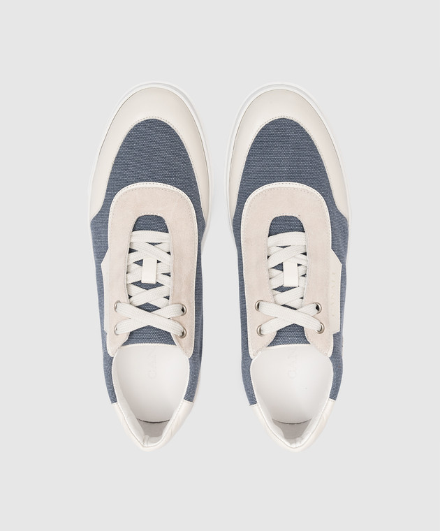 Canali Blue combined sneakers RC00793191235 image 4