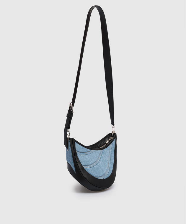 Small denim Spiral Curve 01 bag - Mugler fashion official