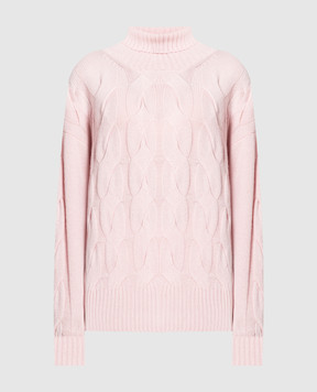 ANNECLAIRE Розовый свитер из шерсти и кашемира с фактурным узором D0353857