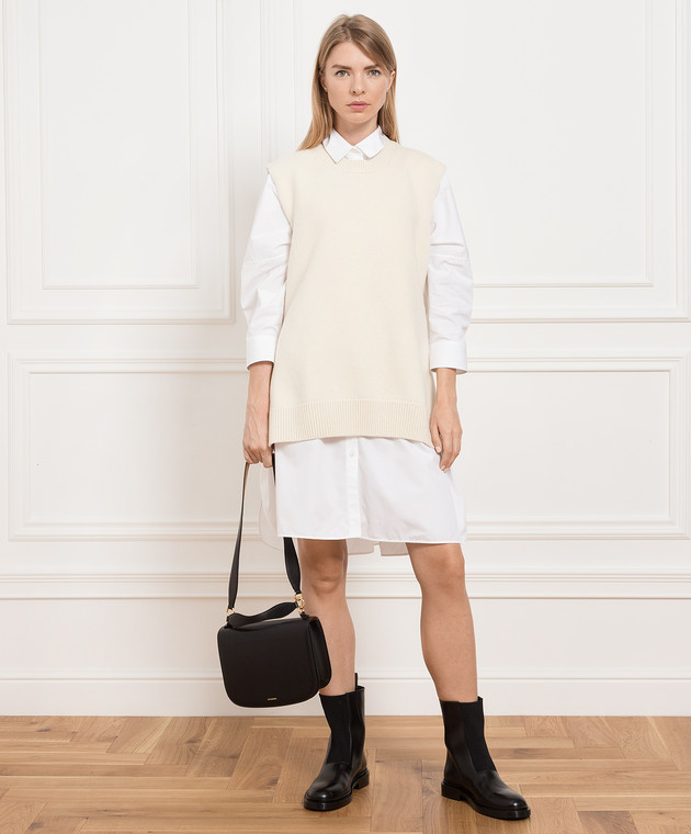 Jil Sander Светло-бежевый жилет из шерсти J02GP0049J14512 изображение 2