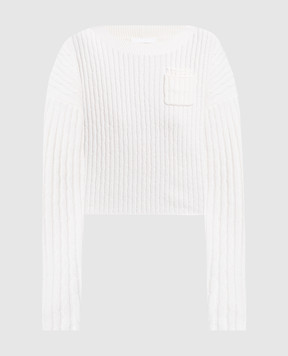 Helmut Lang Білий светр у візерунок N05HW707