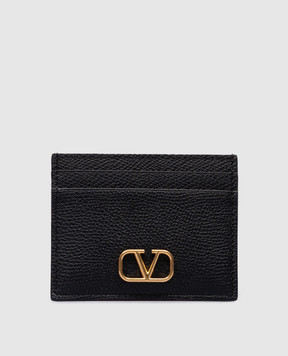 Valentino Черный кожаный картхлдер с логотипом VLogo Signature 4W2P0V32SNP
