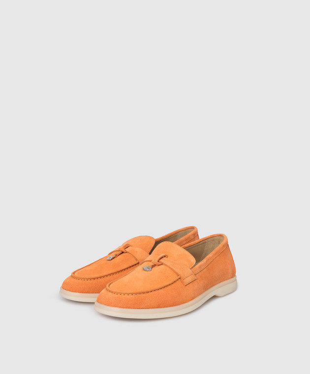 Babe Pay Pls Orange Suede Slippers FLAVIA image 2