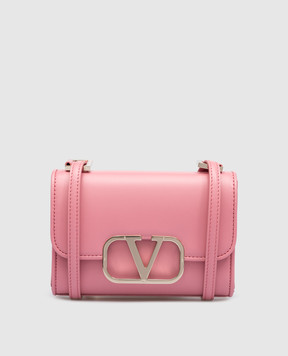Valentino Рожева шкіряна сумка крос-боді VLogo Type 2W2B0L51MUS