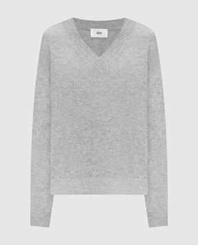 Solotre Серый меланжевый пуловер из кашемира M3R0152R