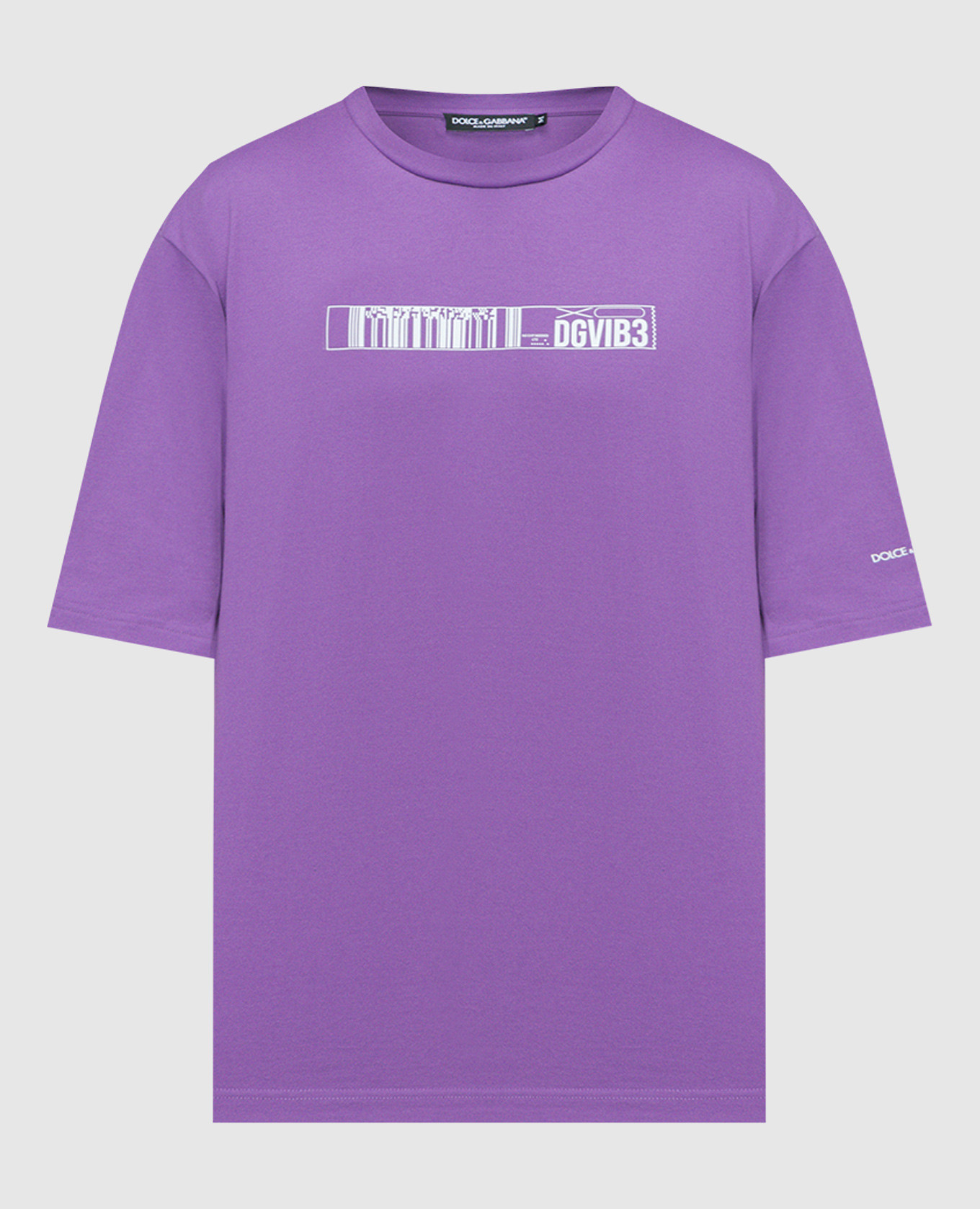 Фиолетовая футболка с принтом DGVIB3