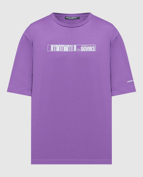 Dolce&Gabbana Фиолетовая футболка с принтом DGVIB3 G8PB8TG7K3D