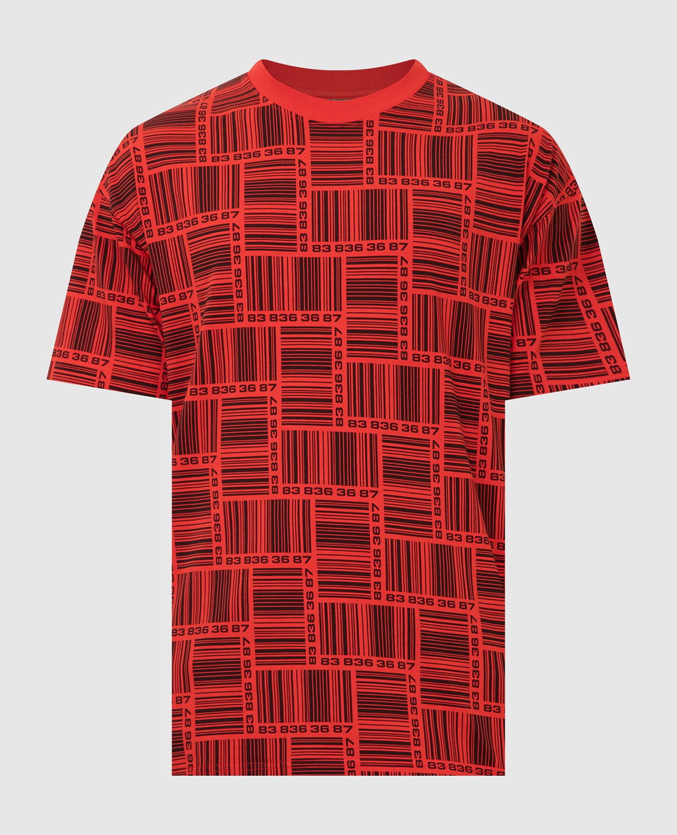 

Красная футболка в принт Barcode, Красный, Футболки