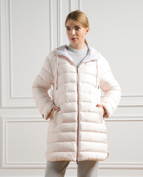 Peserico Розовый пуховик с цепочкой мониль S2447706957