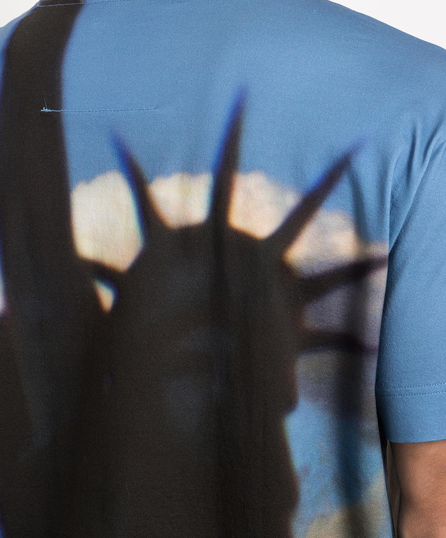 Givenchy Blue t-shirt with a Statue of Liberty print BM716N3YBE image 5