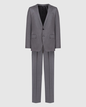 Dolce&Gabbana Серый костюм из шерсти GK0EMTFUBFA