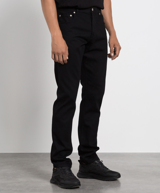 Alexander McQueen Чорні джинси з вишивкою логотип. 683031QTY49 зображення 3