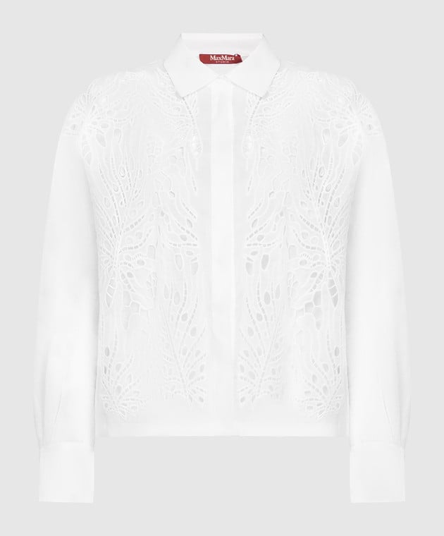 Max Mara White Mentino embroidered shirt MENTINO