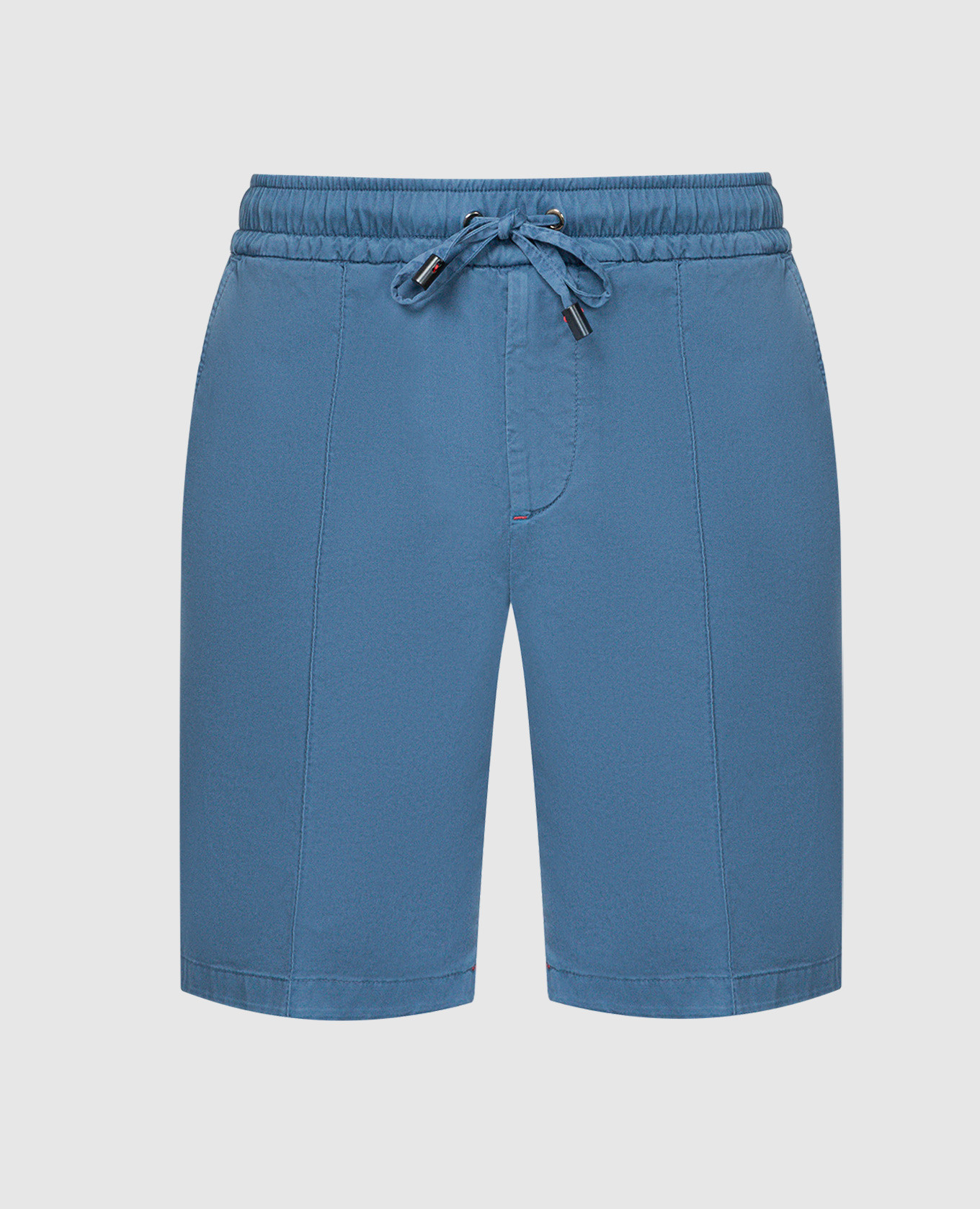 Blue shorts with logo embroidery