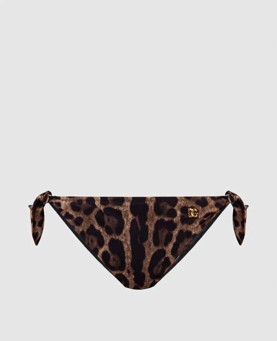 Brown animal print swimsuit panties