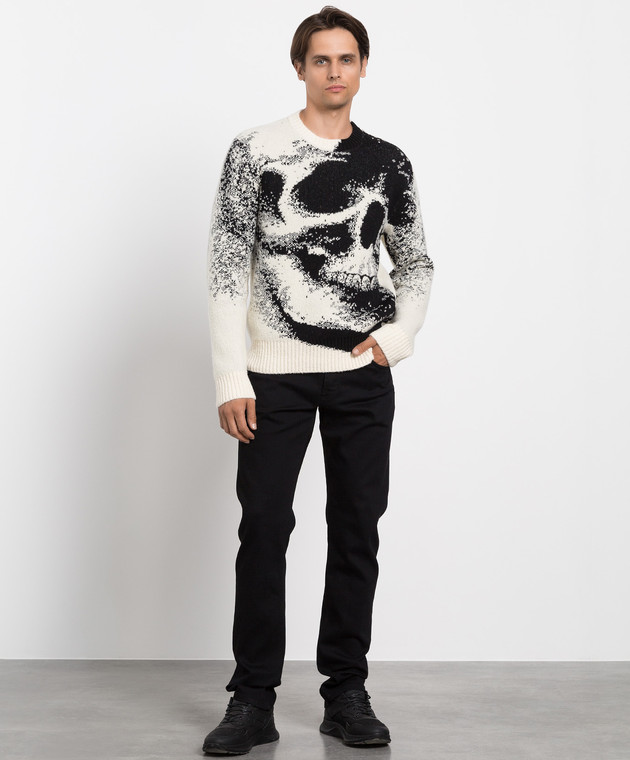 Alexander McQueen - Свитер с мотивом Skull 712783Q1XFX Alexander McQueen - Свитер с мотивом Skull 712783Q1XFX