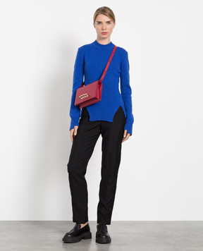 Alexander McQueen Синій джемпер із кашеміру з фактурним візерунком 710275Q1A3Q