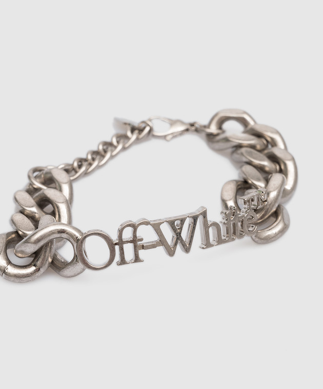 Off-White браслет с логотипом OMOA076S23MET001 изображение 3