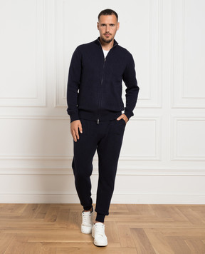 Cashmere&Whiskey Синие спортивные штаны из кашемира MU8641307341PF