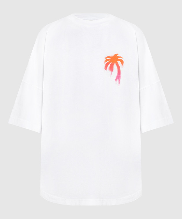 Palm Angels Біла футболка з графічним принтом PMAA002F22JER004