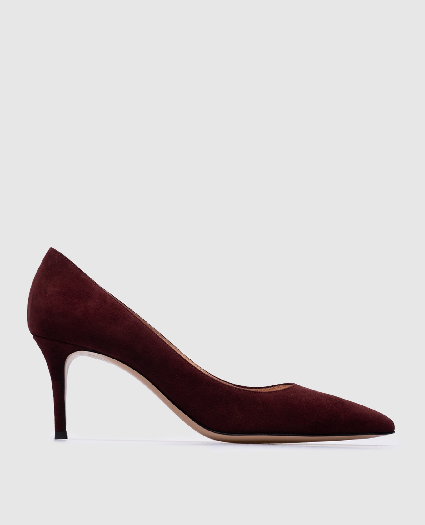 

Бордовые замшевые лодочки Gianvito 70, Бордовый, Ботинки