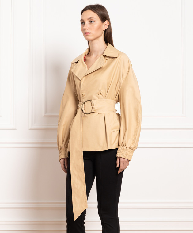 Twinset Beige double-breasted trench coat 231TP2201 изображение 3
