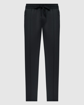 Dolce&Gabbana Черные спортивные брюки с логотипом патча. GYACETGG731