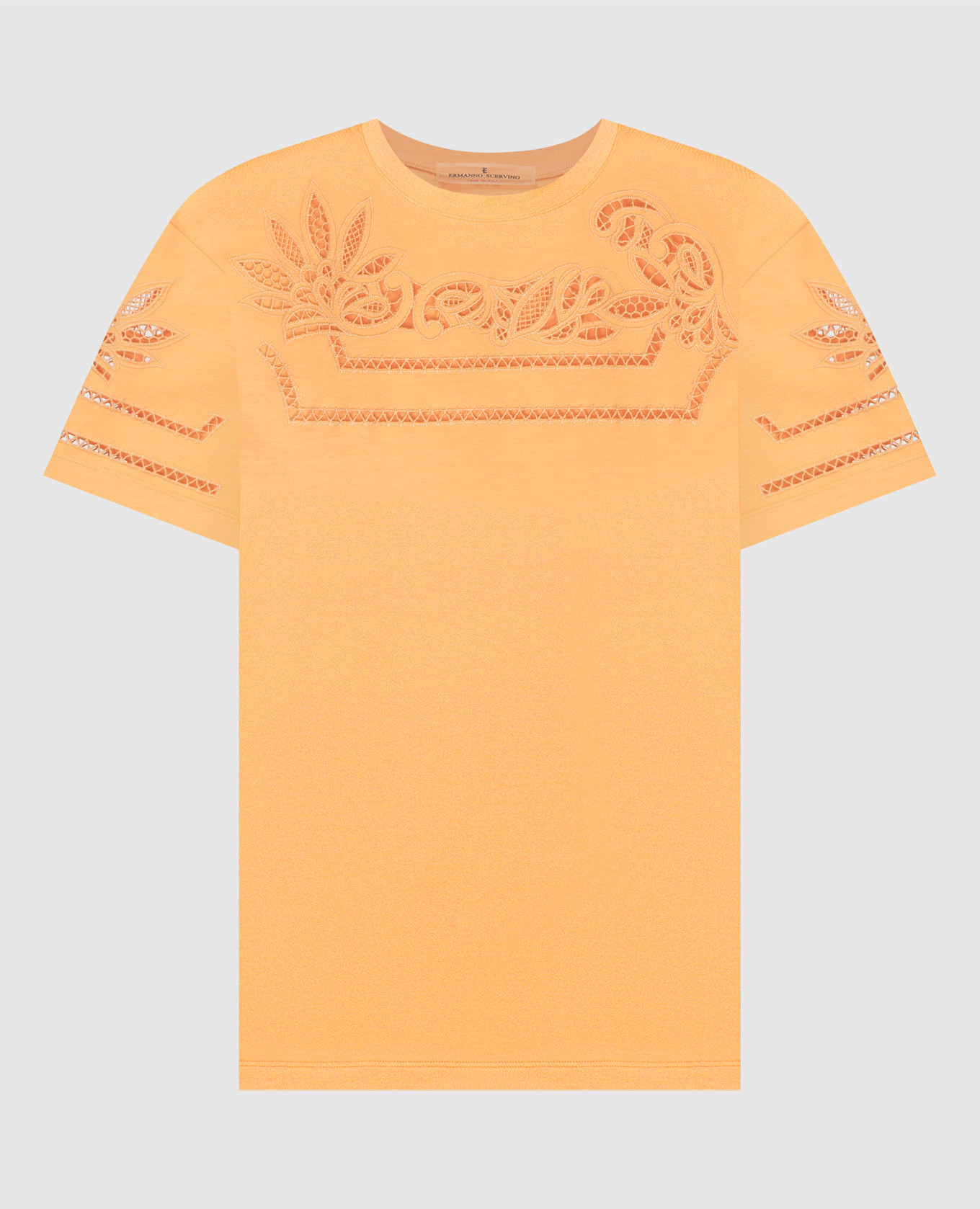 Orange t-shirt with lace
