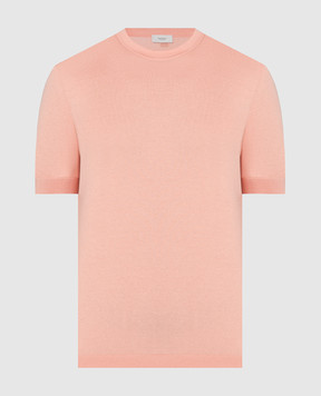 Agnona Оранжевая футболка с шелком K102U050Q1808