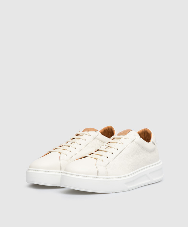 I'MYM'I - Ace milky leather sneakers with logo ACECERVO buy at Symbol